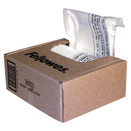 Fellowes Shredder Waste Bags, 6-7g, PK100 36052
